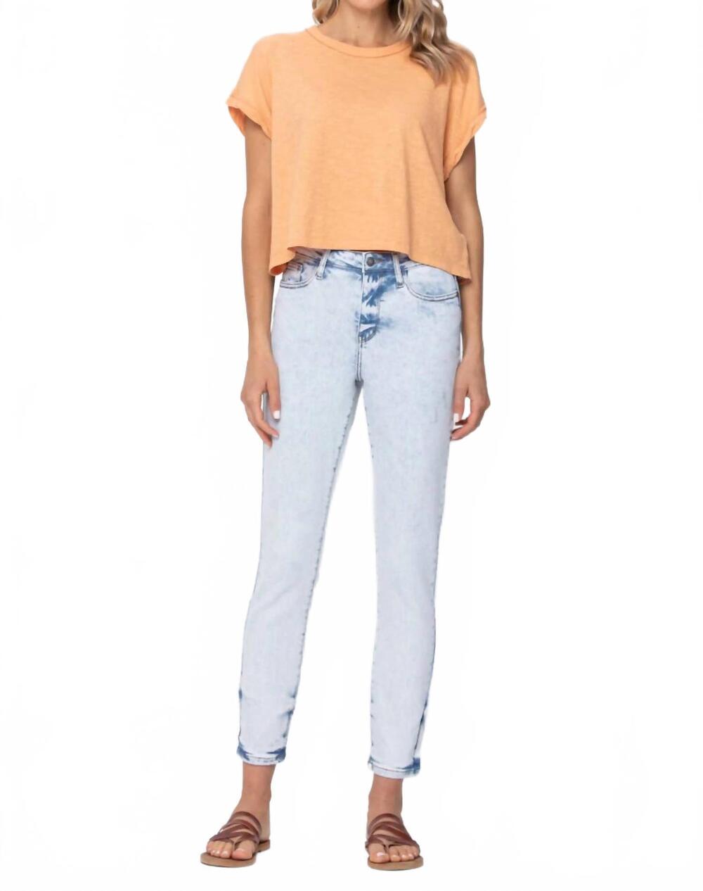 NEW JUDY BLUE ultra slim fit jeans in light acid washed